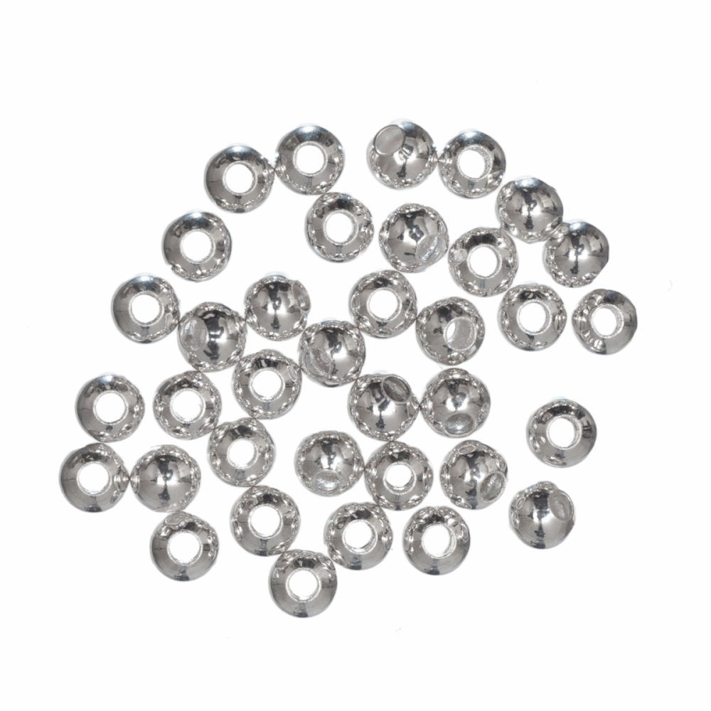 Brass Beads - Silver PLATED - 3mm (Trimits)