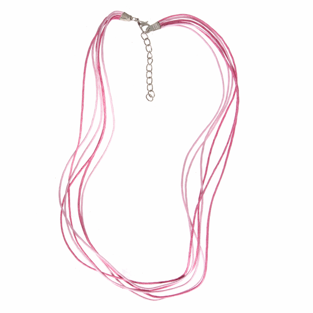 Waxed Cord with Clasp - Pink  (Trimits)
