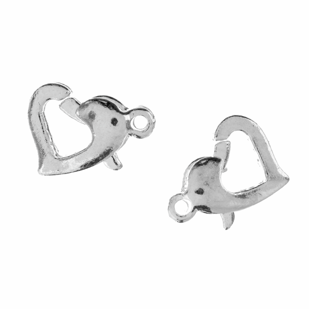 Heart Trigger Clasps - Silver Coloured - Trimits (278/01) *AVAILABLE WHILST STOCK LASTS*