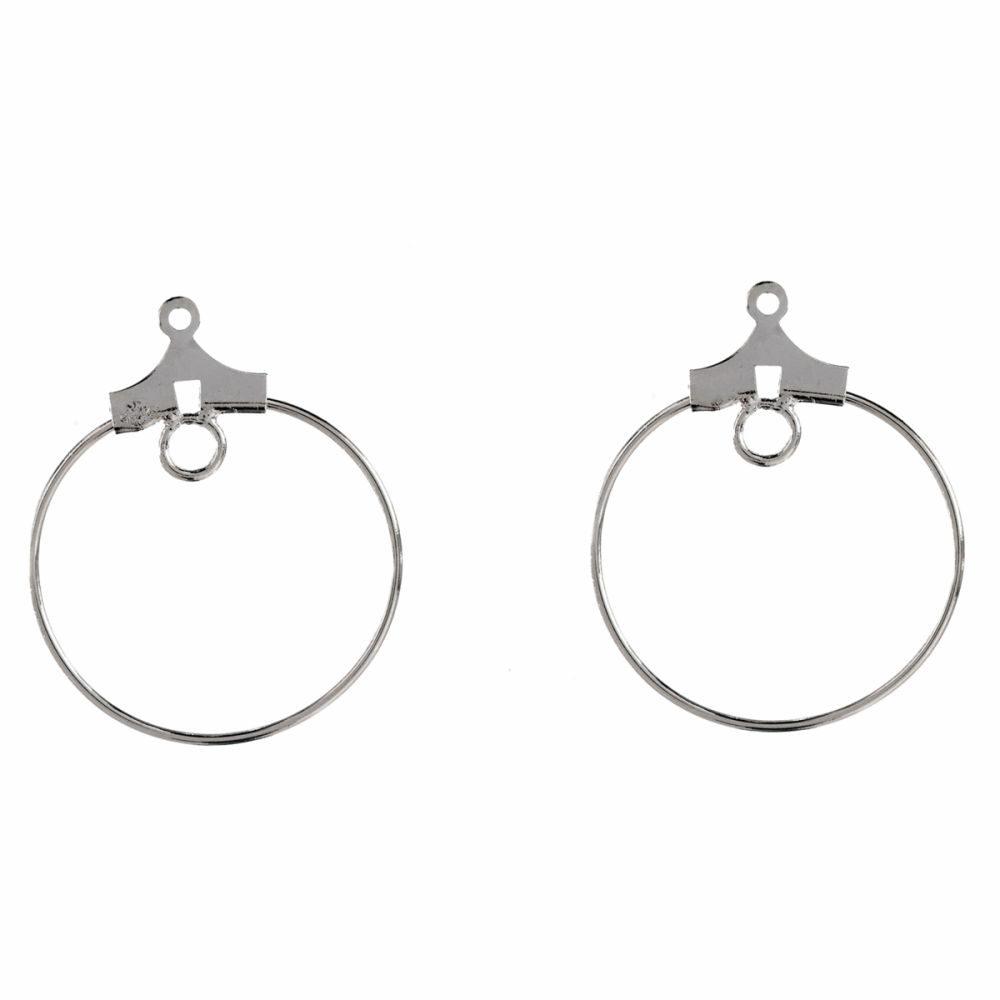 Earrings - Hoop - Silver Coloured - 25mm - Trimits (284/01)