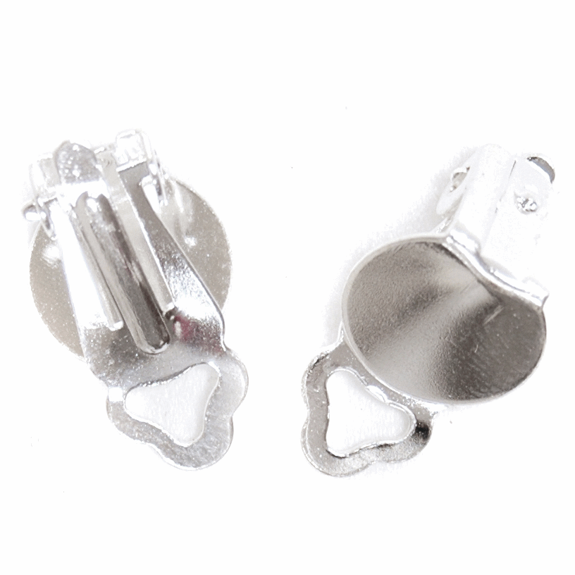 Ear Clips - Flat - Silver Coloured - Trimits (252/01)