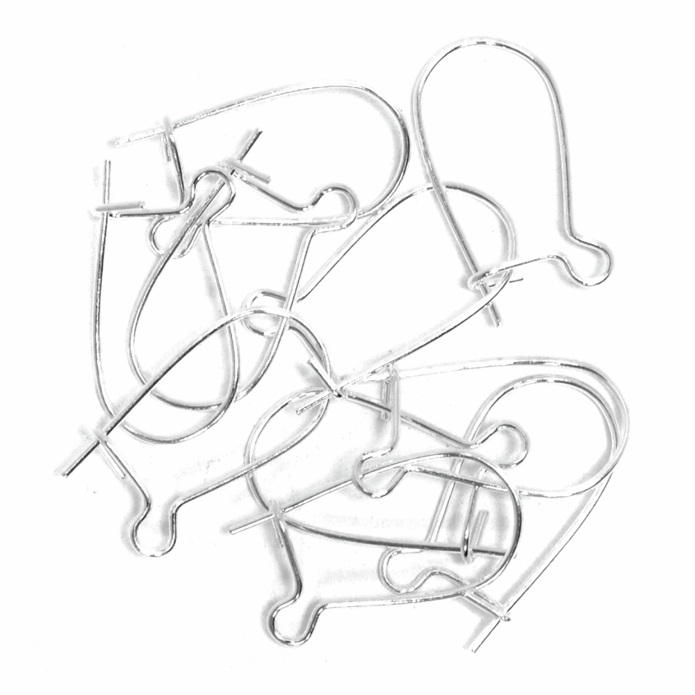 Kidney Ear Wires - Silver Coloured - Trimits (257/01)