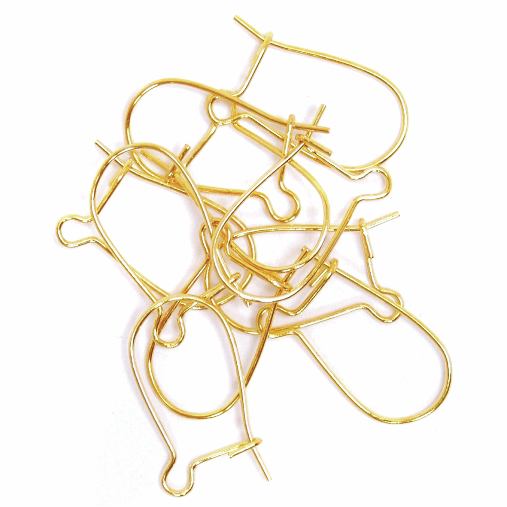 Kidney Ear Wires - Gold (Trimits)