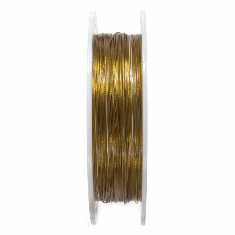 Coated Beading Wire - 7 Strand - 0.3mm - Gold (Trimits)