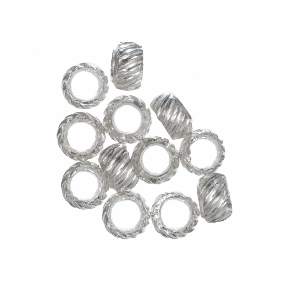 Spacers -Patterned - Silver PLATED (Trimits)