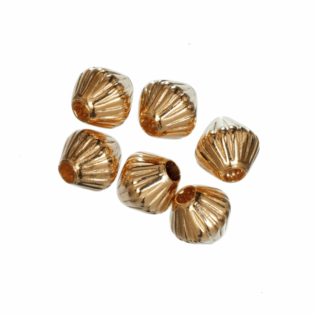 Fluted Bicones - Small - Gold PLATED (Trimits)