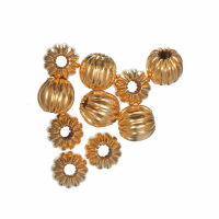Fluted Beads - 4mm - Gold PLATED (Trimits)