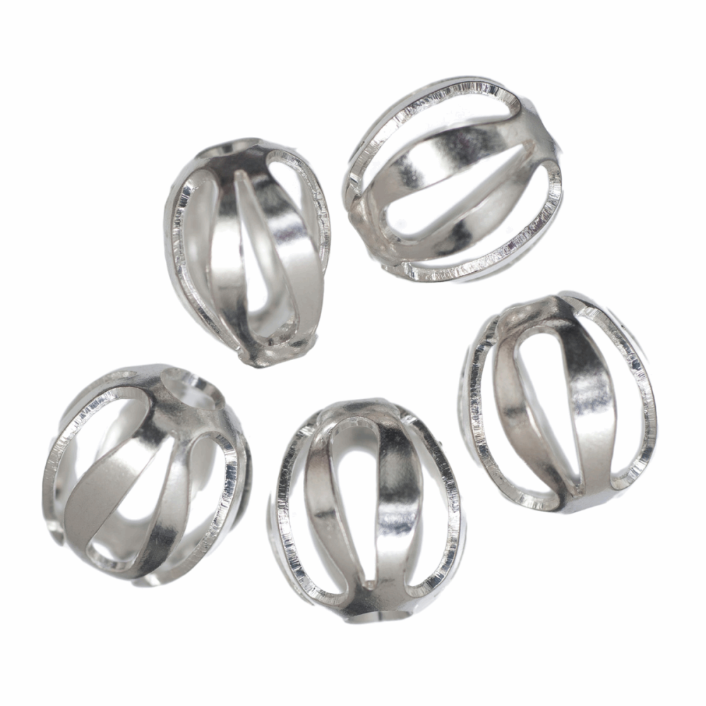 Filigree Beads - Oval - Silver (Trimits)