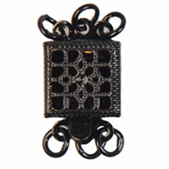 Necklace Clasp - Square - Black - Trimits (316/06)