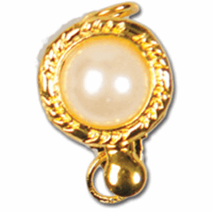 Necklace Clasp - Pearl - Gilt Coloured - Trimits (318/02)
