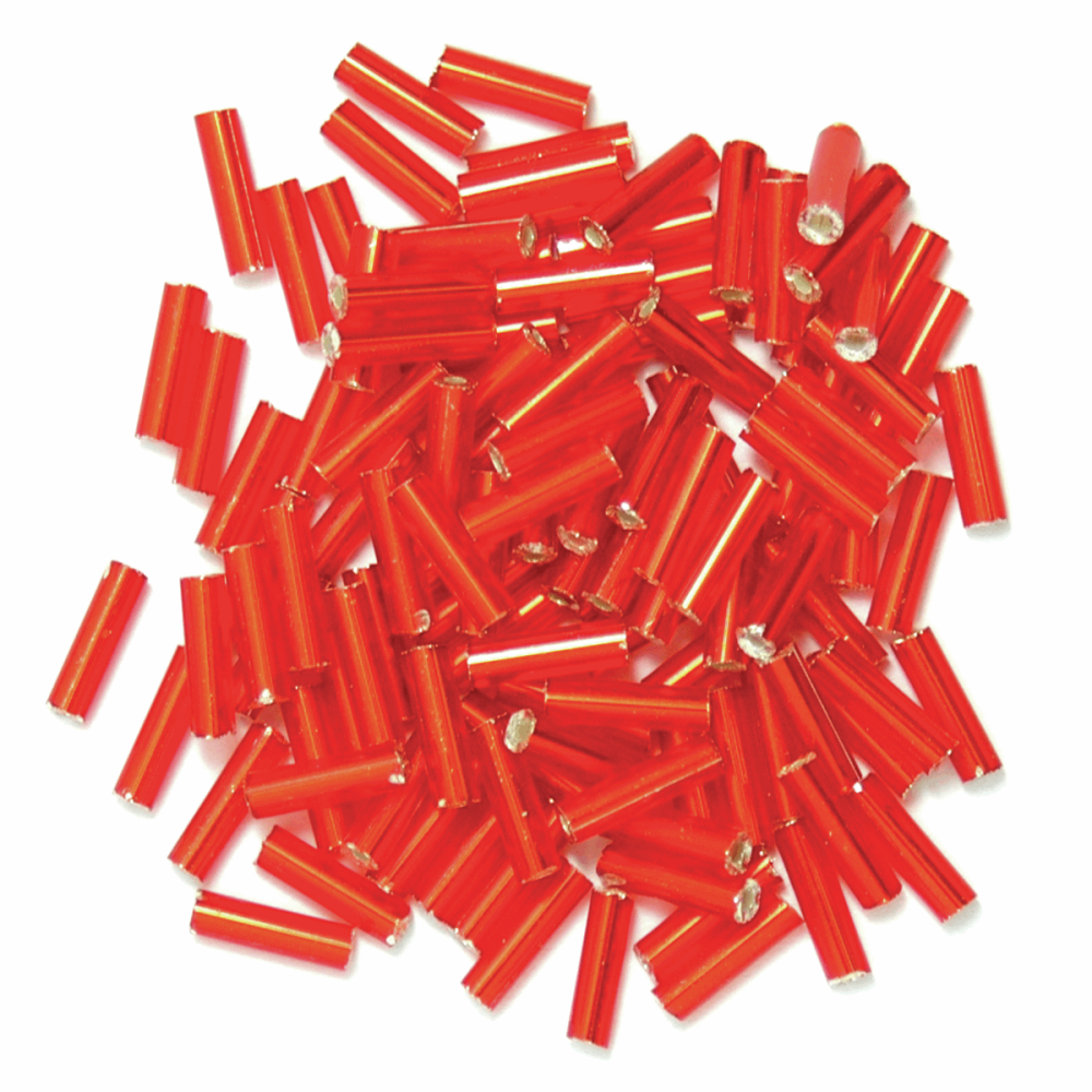 Bugle Beads - 6mm - Red (Trimits)