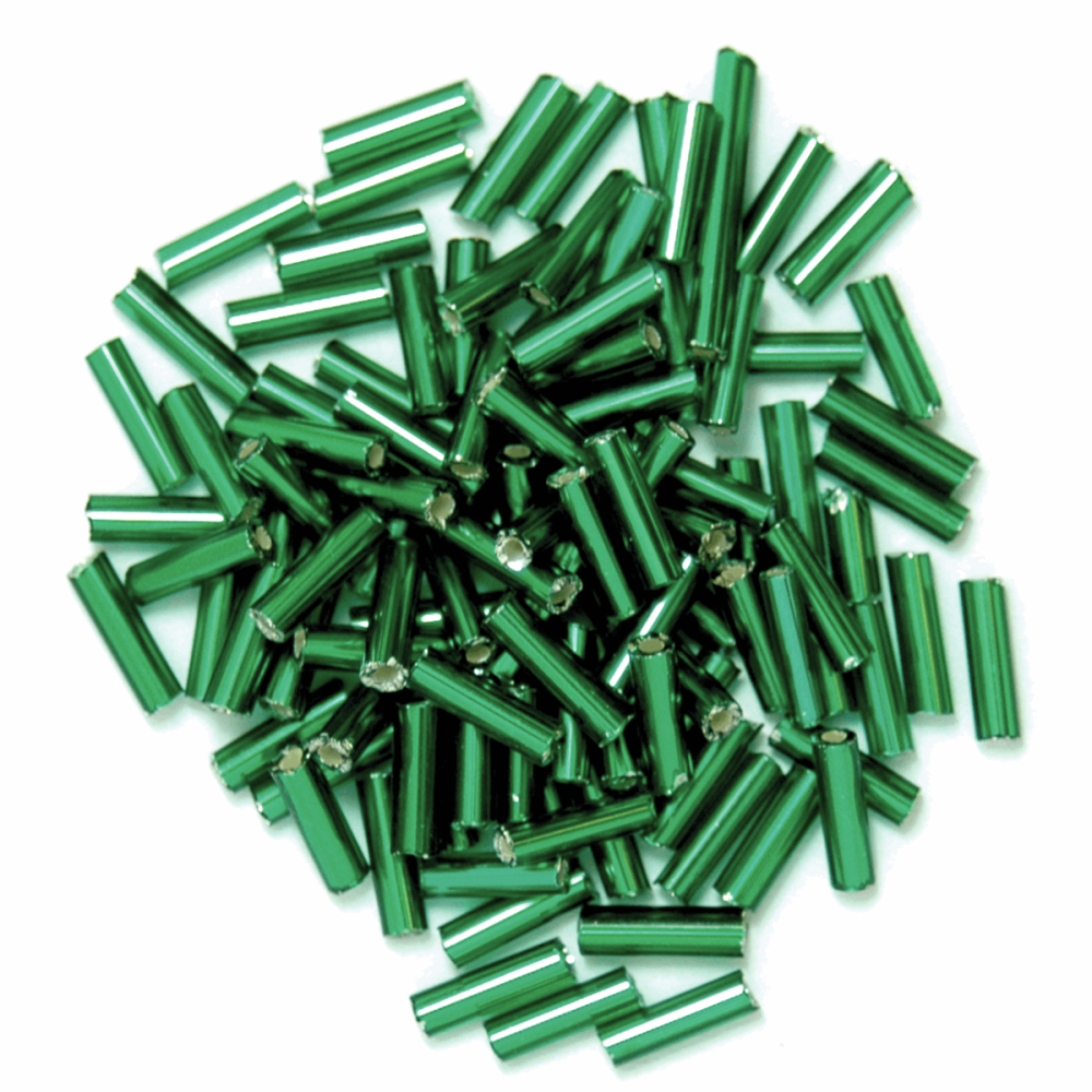 Bugle Beads - 6mm - Green (Trimits)