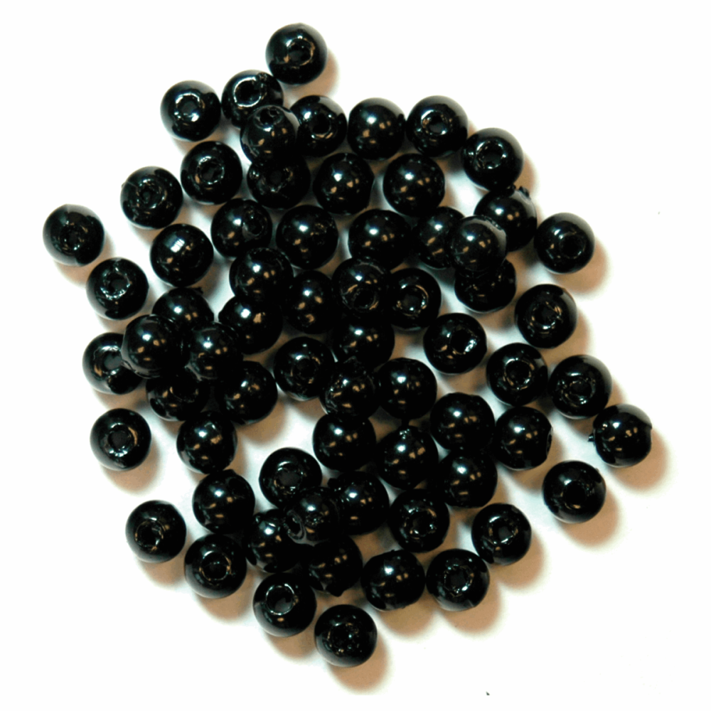 Pearl Beads - 4mm - Black (Trimits)