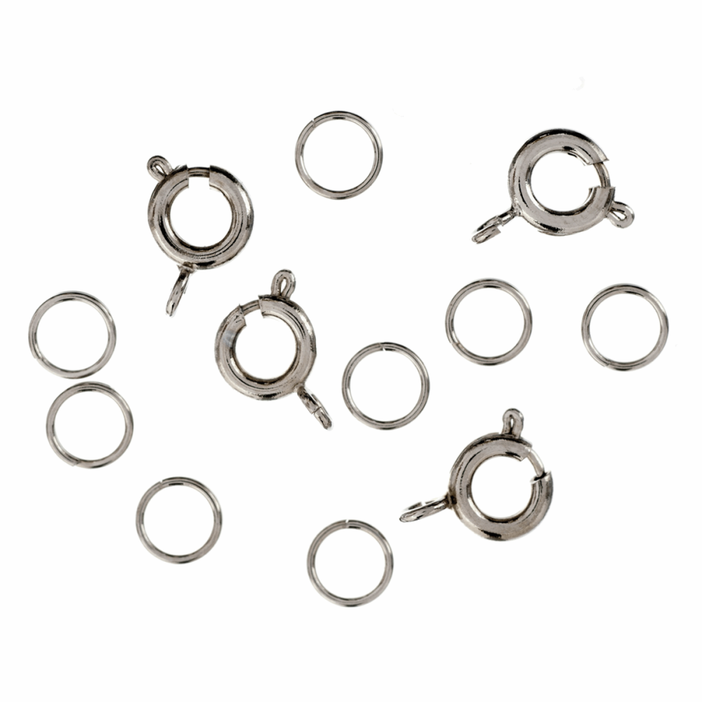 Bolt & Spring Rings - Silver  (Trimits)