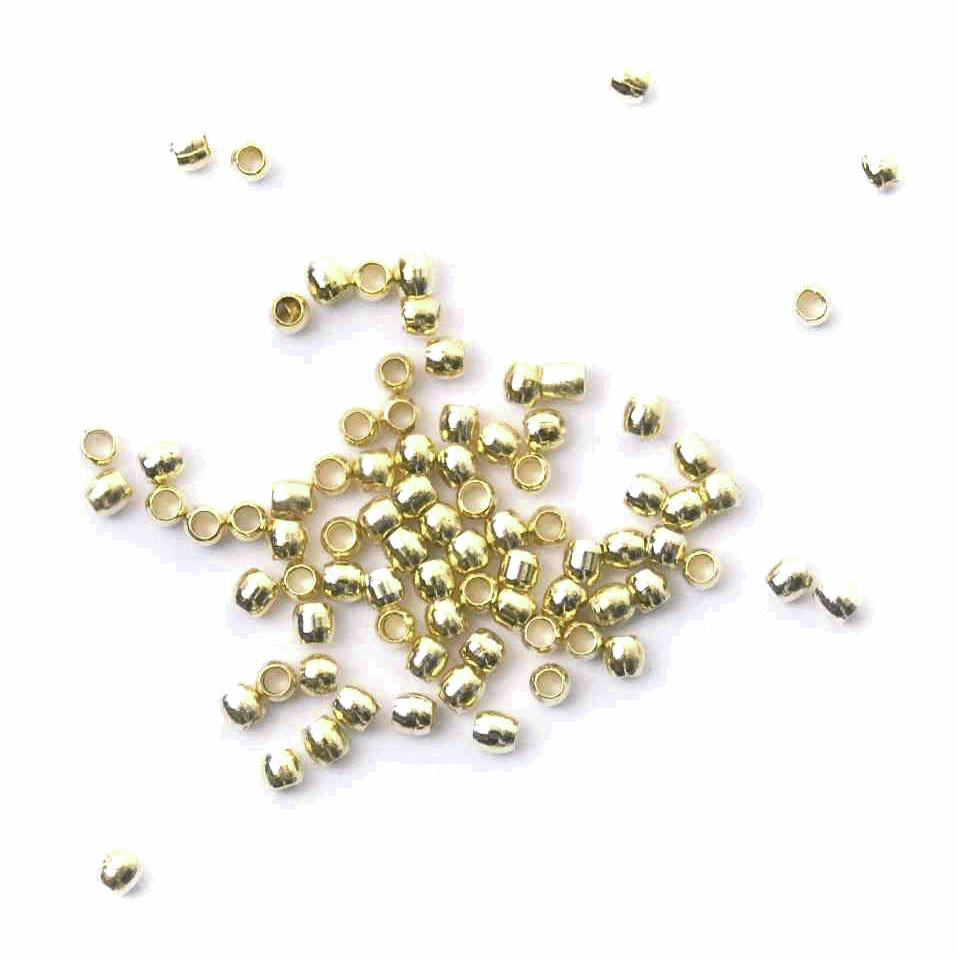 Crimp Beads - Gold Coloured - 2mm - Trimits (268/02)