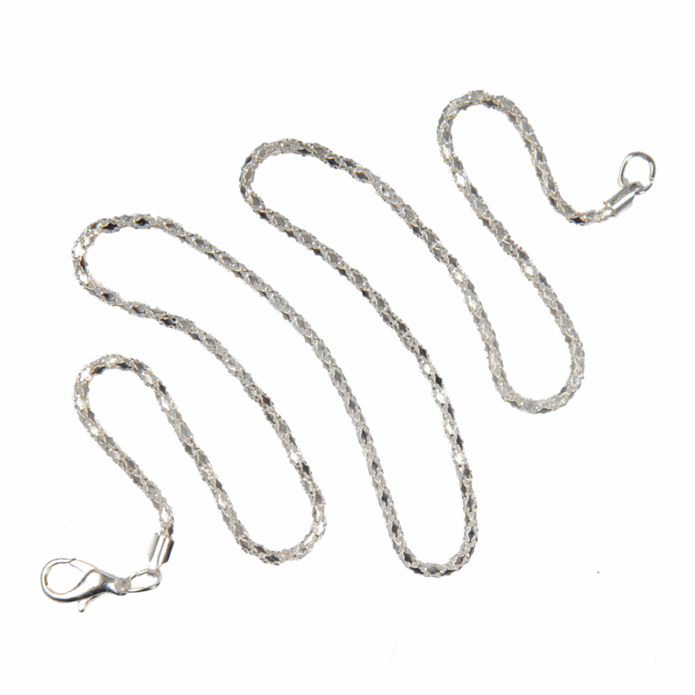Fancy Chain with Clasp - Silver Coloured - Trimits (CB422)