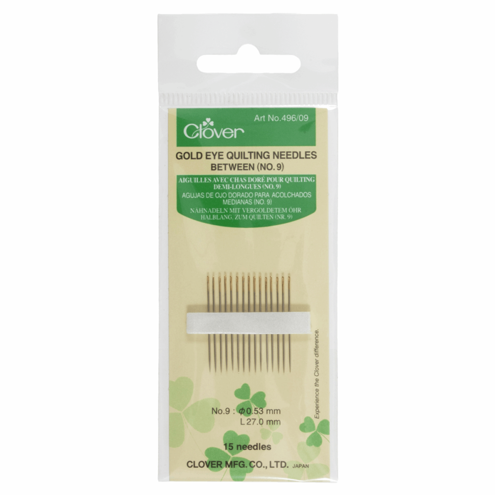 Quilting / Betweens Needles - Gold Eye - Size 9 - Clover (CL233/09)