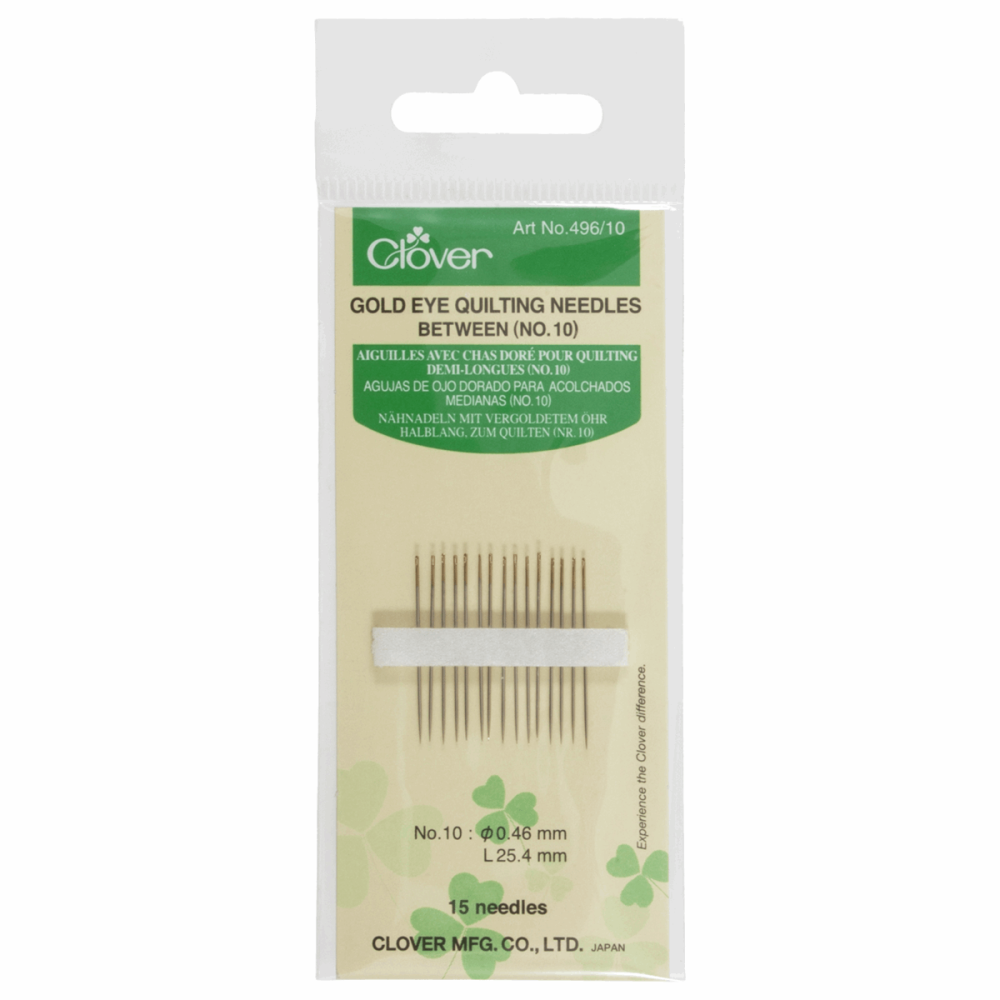 Quilting / Betweens Needles - Gold Eye - Size 10 - Clover (CL233/10)