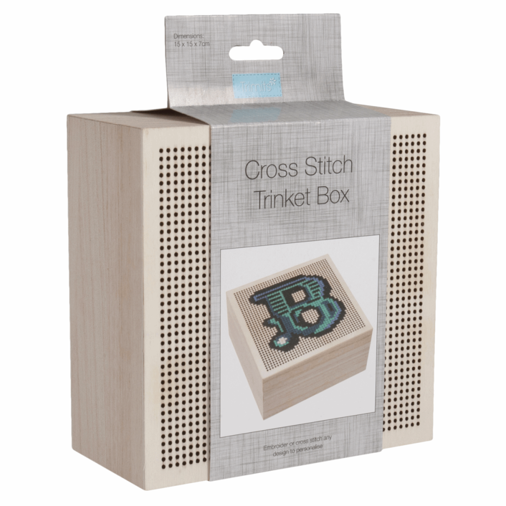 Cross Stitch Trinket Box - Large (Trimits)