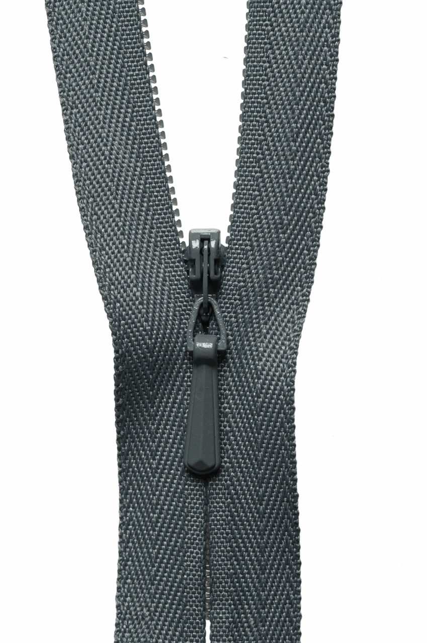 Concealed Zip - 20cm / 8in - Dark Grey