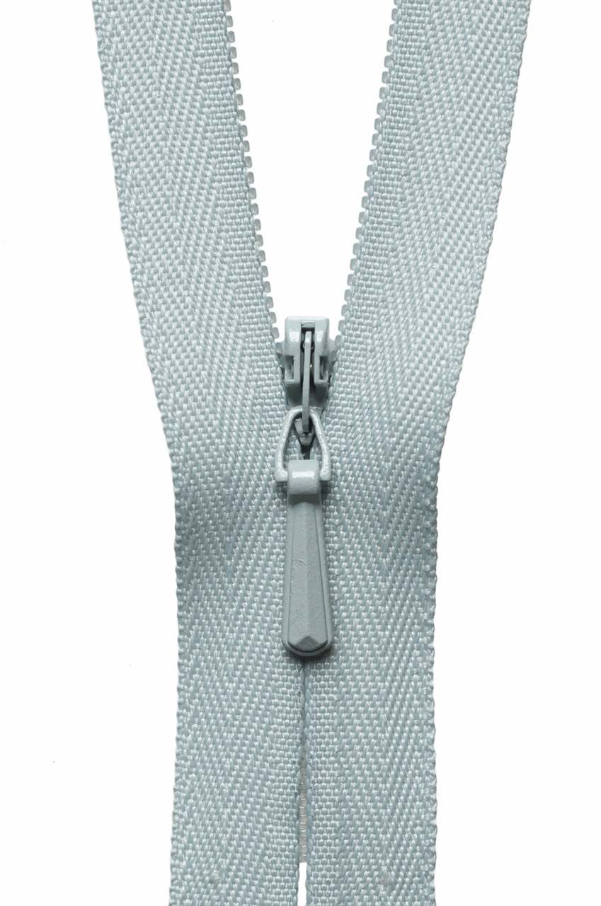 Concealed Zip - 20cm / 8in - Pale Grey