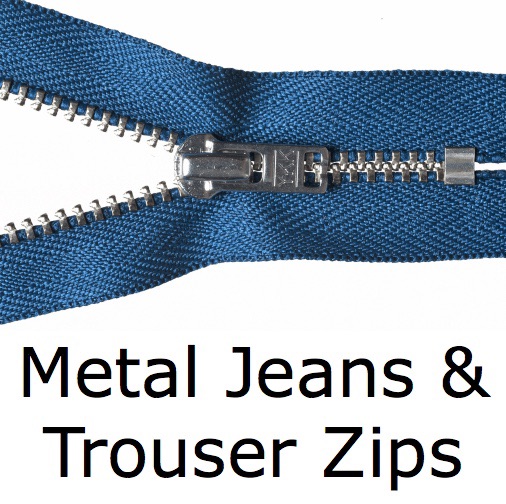 Metal Jeans & Trouser Zips