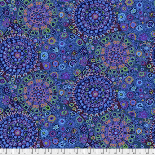Millefiore Wide - Blue - QBGP006.BLUE - Kaffe Fassett Quilt Backing - Last Piece - 1.15m length