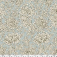 Morris & Co  - Chrysanthemum Toile - Sky - QBWM003.SKY - Quilt Backing - Free Spirit Fabrics