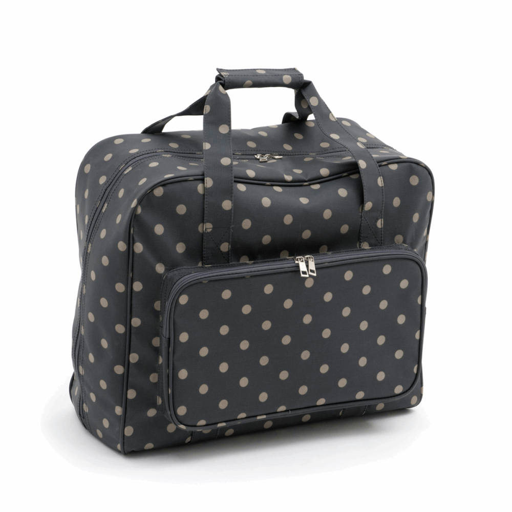 Sewing Machine Bag - Charcoal Spot (Groves Hobby Gift)