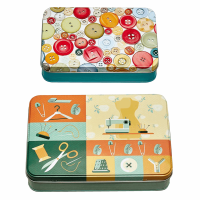 Sewing Themed Tins -  Colourful (Groves)