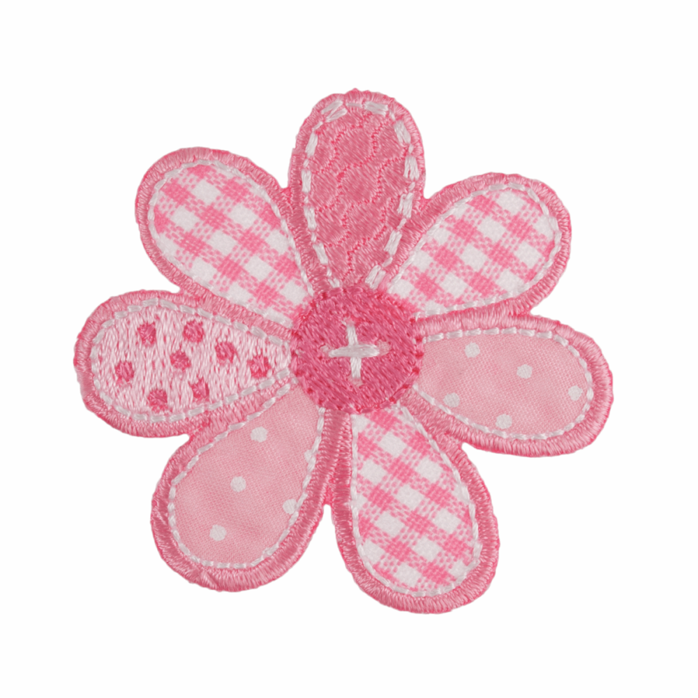 Motif - Flower - Patchwork - Pink