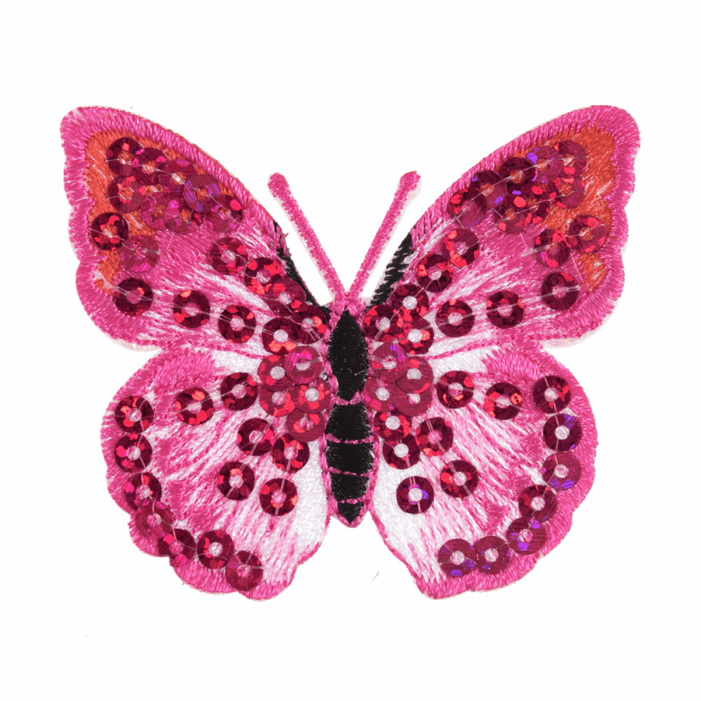 Motif - Butterfly - Pink Sequin