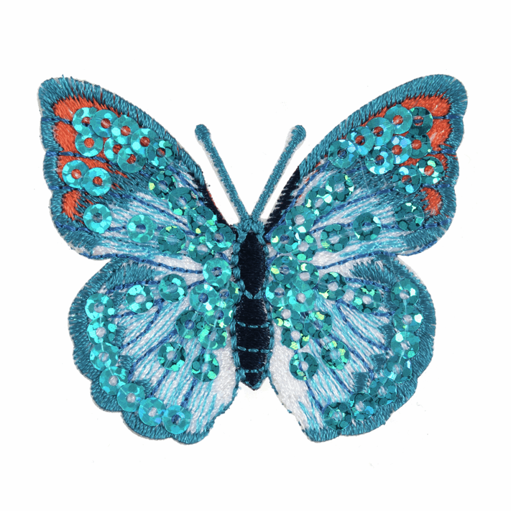 Motif - Butterfly - Blue Sequin