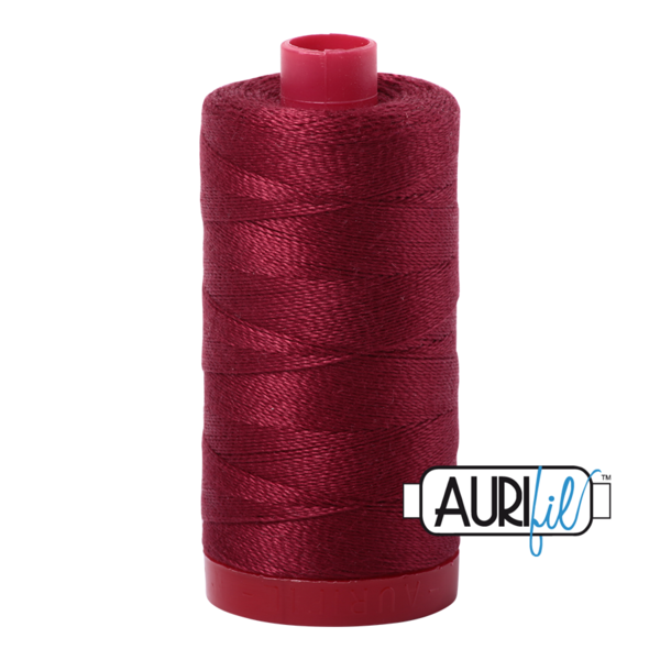 Aurifil Cotton 12wt, 2460 Dark Carmine Red