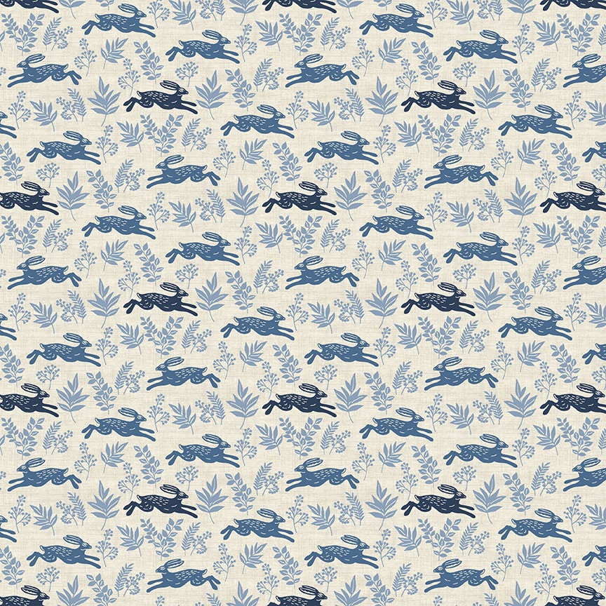 Makower - Hedgerow - Hares No. 2420/B (Blue)