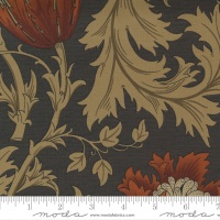 Best Of Morris by Barbara Brackman - Anemone  - No. 8366 12  (Black) - Moda Fabrics