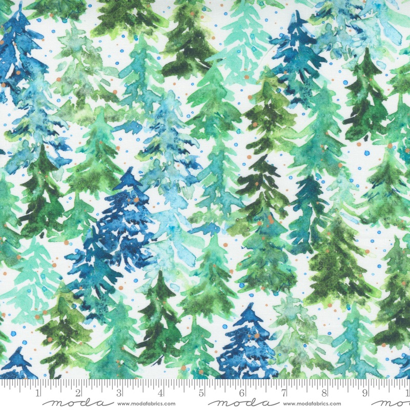 Moda - Starflower Christmas - Winter Pines - No. 8482 11  (White)