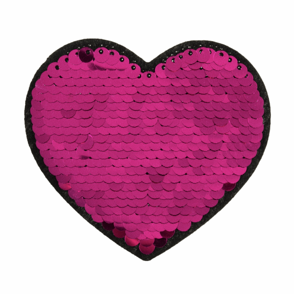 Motif - Heart - Pink - Flip Sequin
