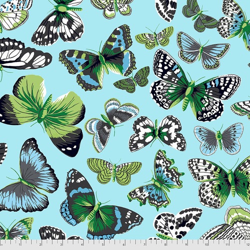 Butterflies - Aqua - PWSL094.AQUA - Snow Leopard Designs