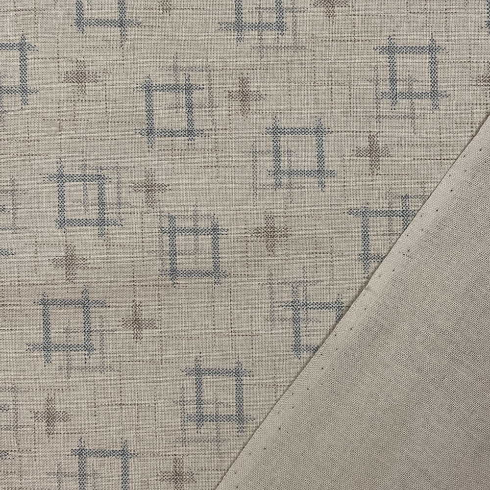 Sevenberry Japanese Fabric - Igeta Well - No. 88222 Colour: 1 - 1 (Taupe)