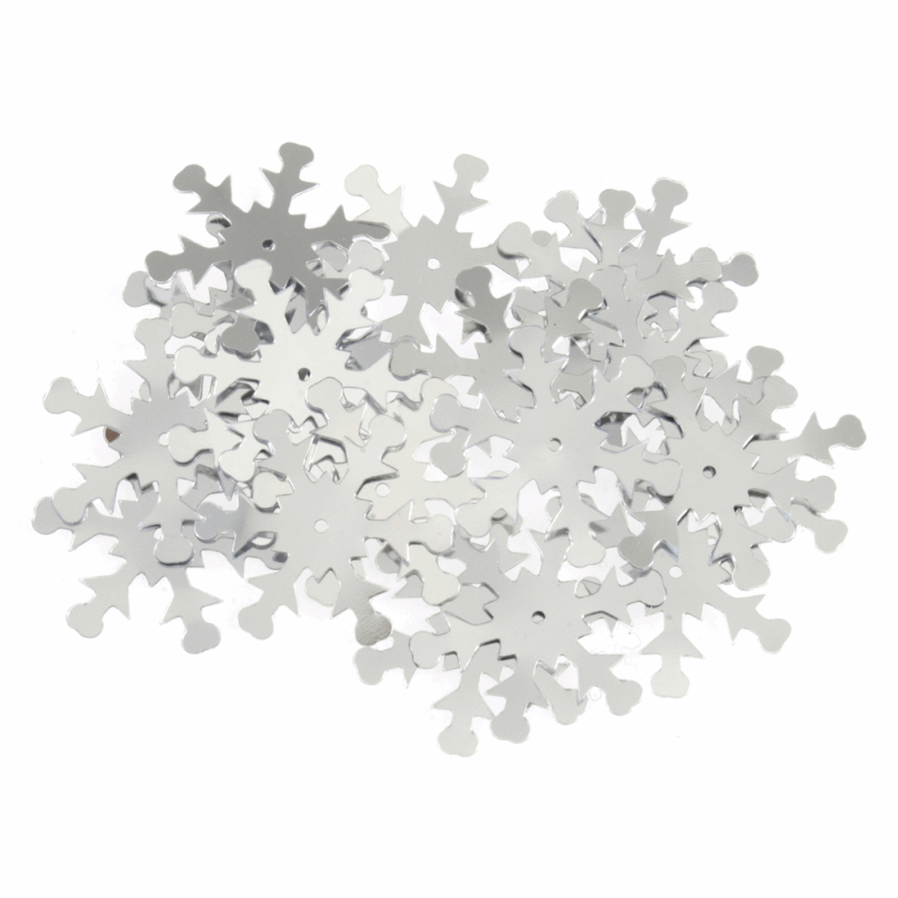 Sequins - Snowflakes - 23mm - Silver (Trimits)