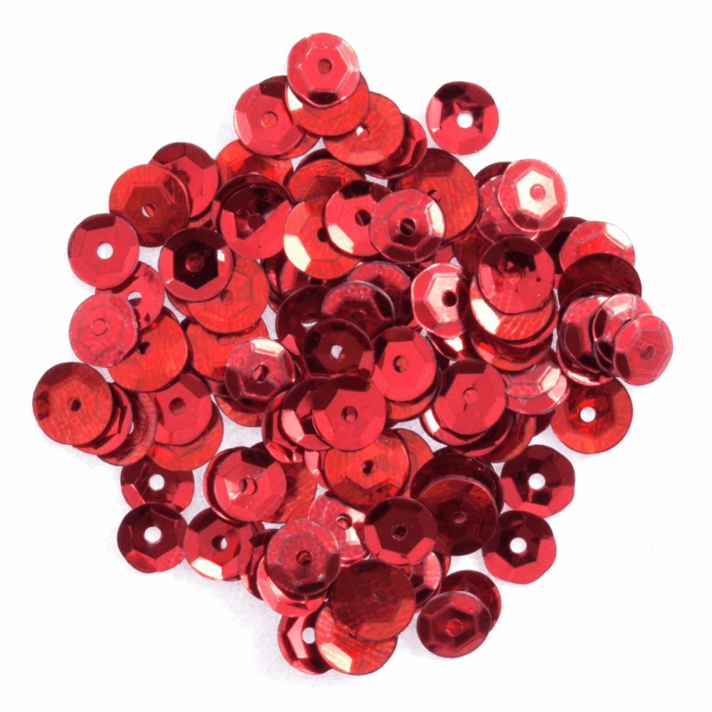 Sequins - Cups - Small - 5mm - Red (Trimits)