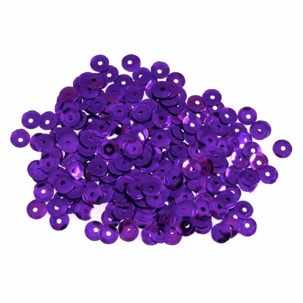 Sequins - Cups - 5mm - Purple (Trimits)