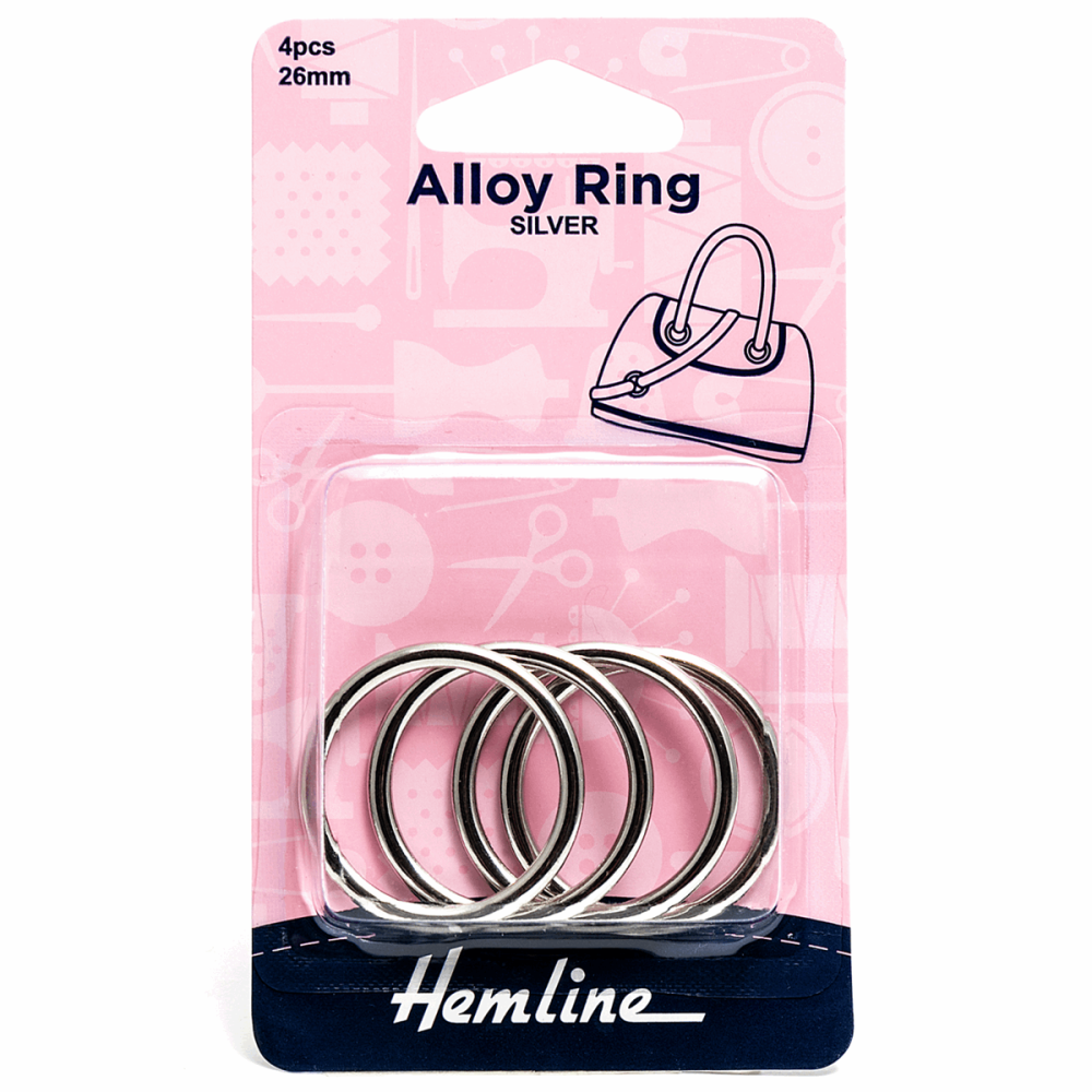 Alloy Rings - Silver - 26mm (Hemline)