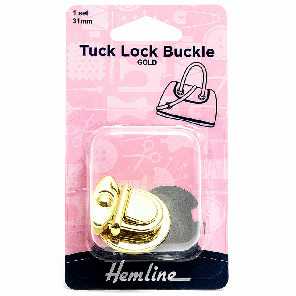 Tuck Lock Buckle - Gold - 31mm (Hemline)