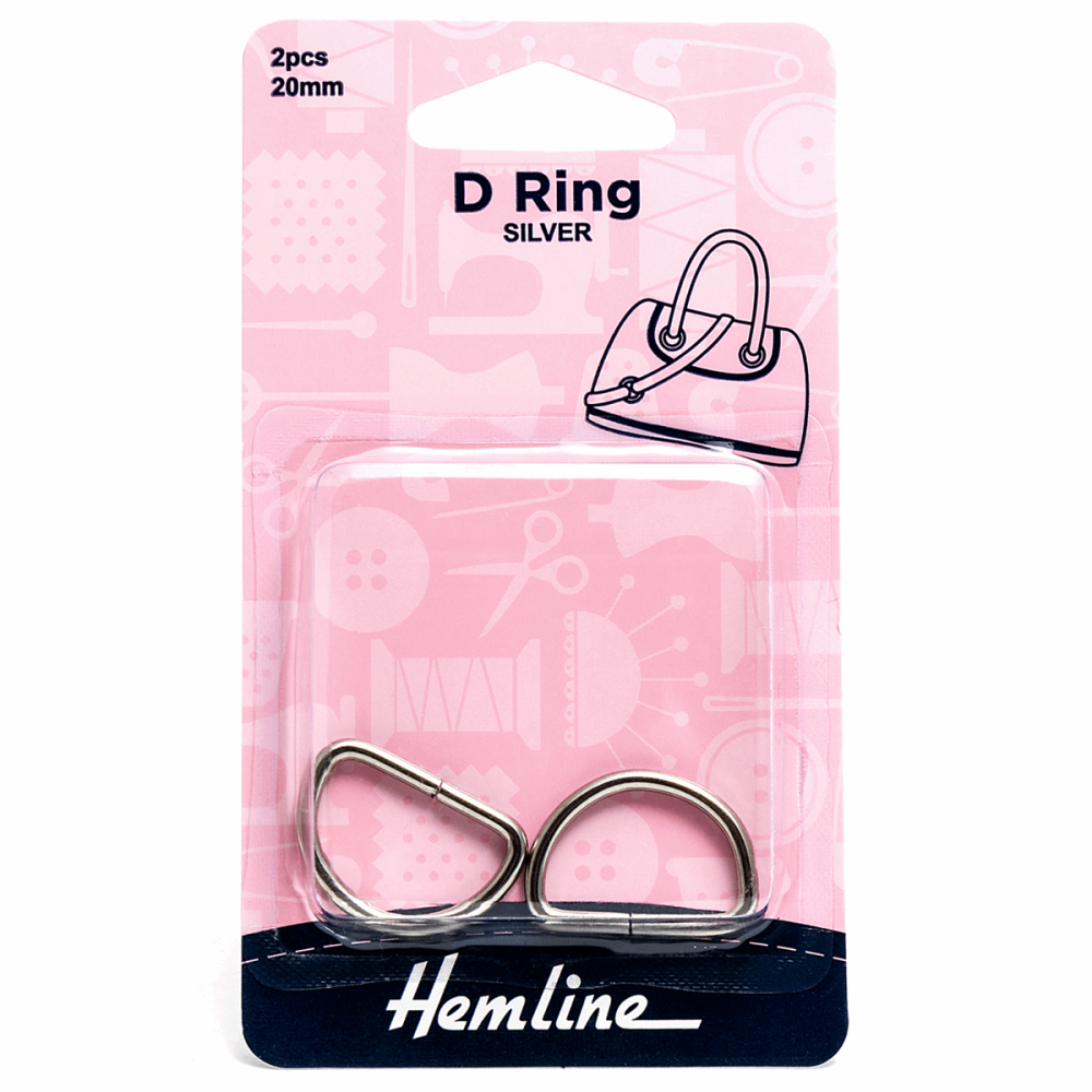 D-Ring Buckles - Silver - 20mm (Hemline)