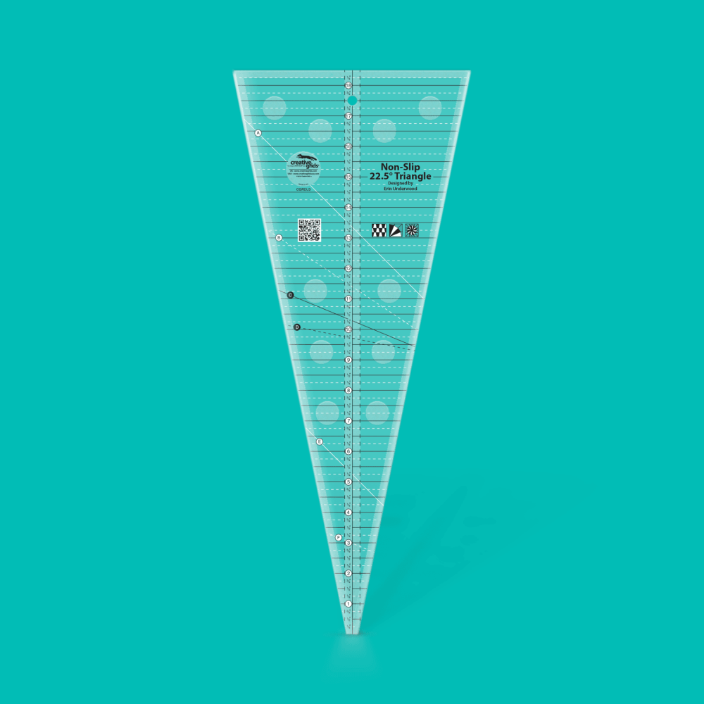 22.5º Triangle Ruler - 18 ½" - CGREU3 - Creative Grids