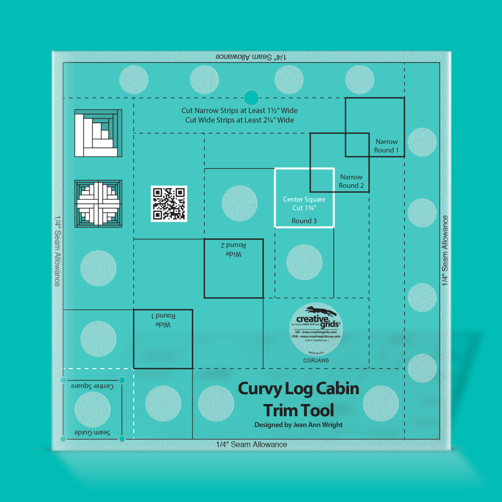 Curvy Log Cabin Trim Tool Ruler - 8" - CGRJAW5 - Creative Grids