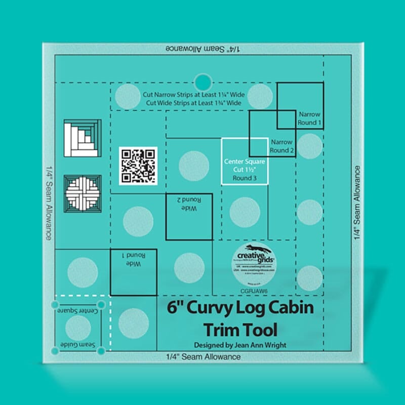 Curvy Log Cabin Trim Tool Ruler - 6" (Creative Grids)