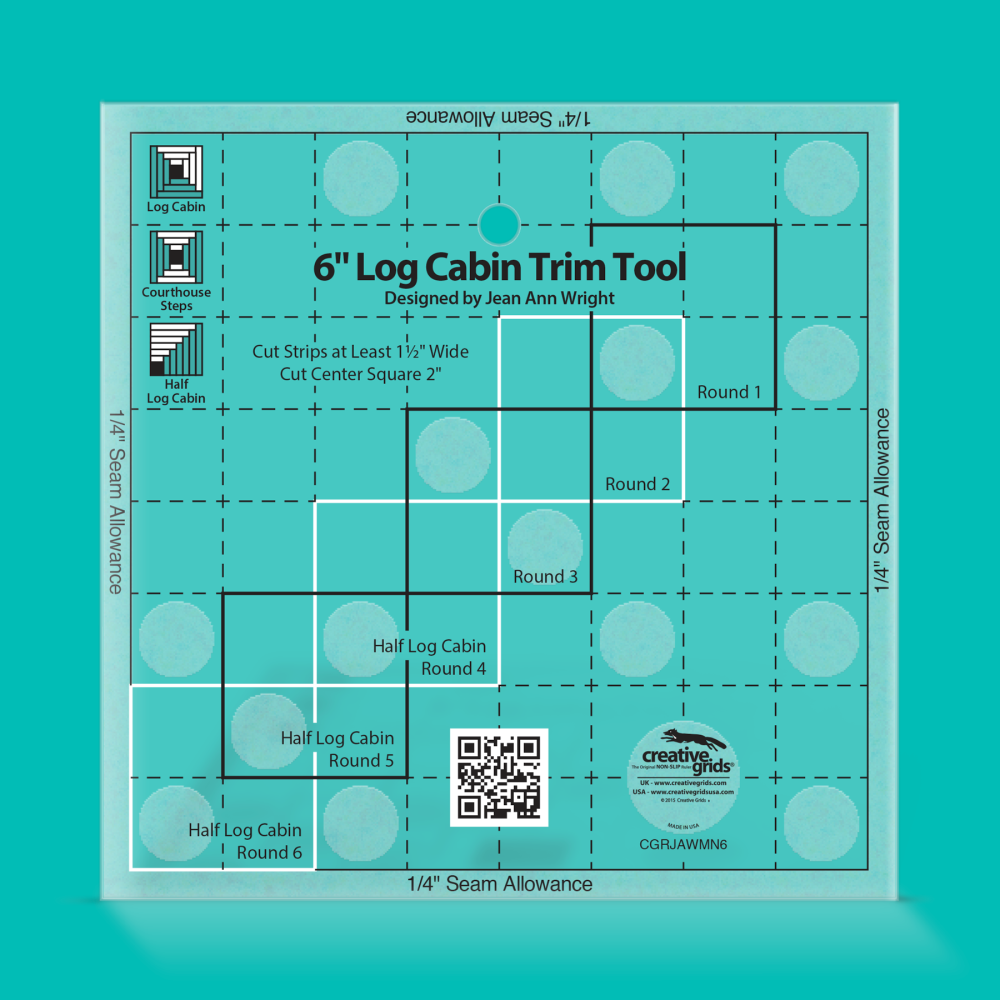 Log Cabin Trim Tool  Ruler - 6" (Creative Grids)